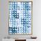 Designart - Indigo watercolor geometrical II - Contemporary Canvas in Gold Frame